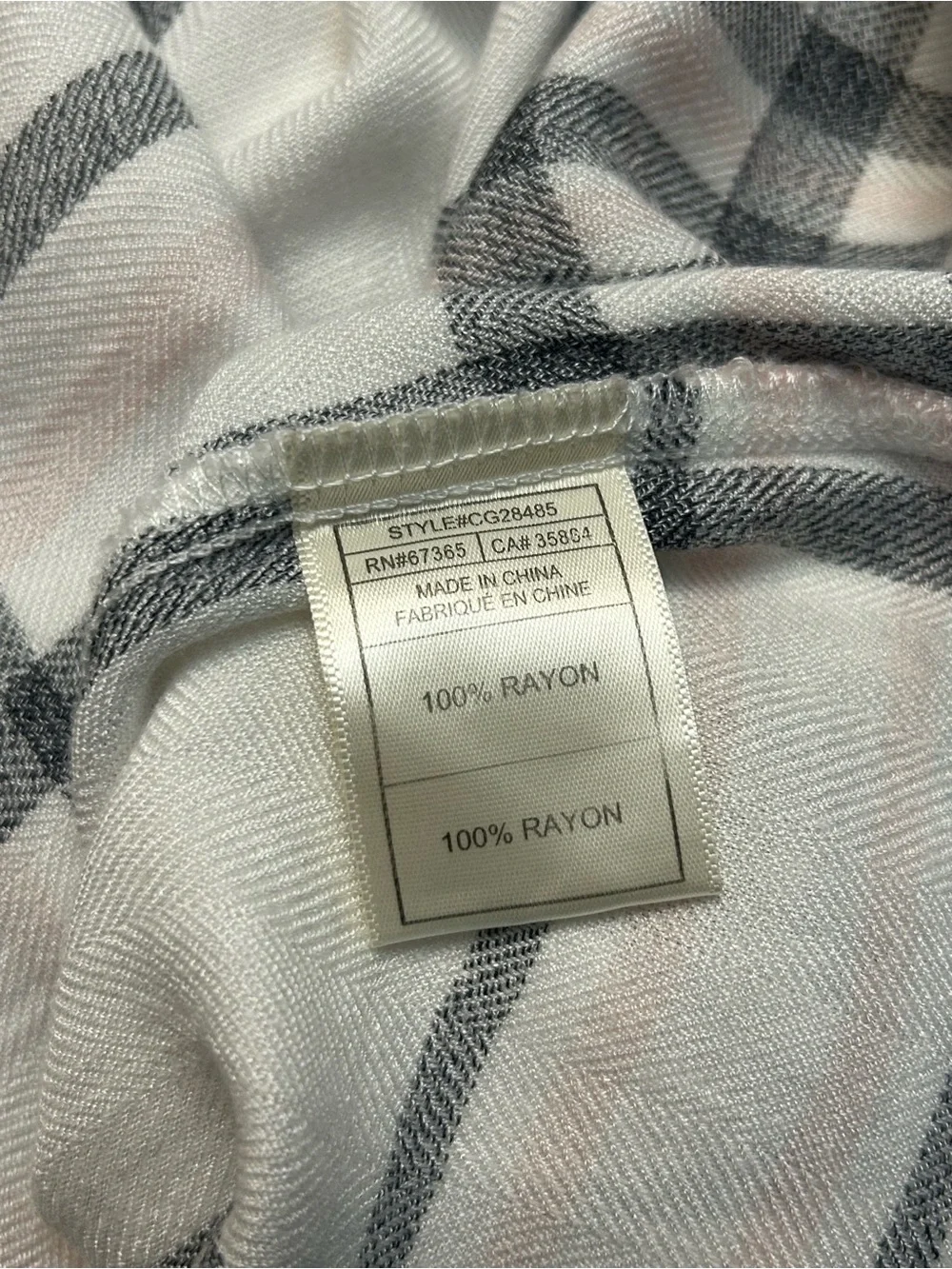Cupcakes & Cashmere Woman’s Sleeveless White & Gray Plaid Dress w Tie Belt SZ S - Picture 11 of 11